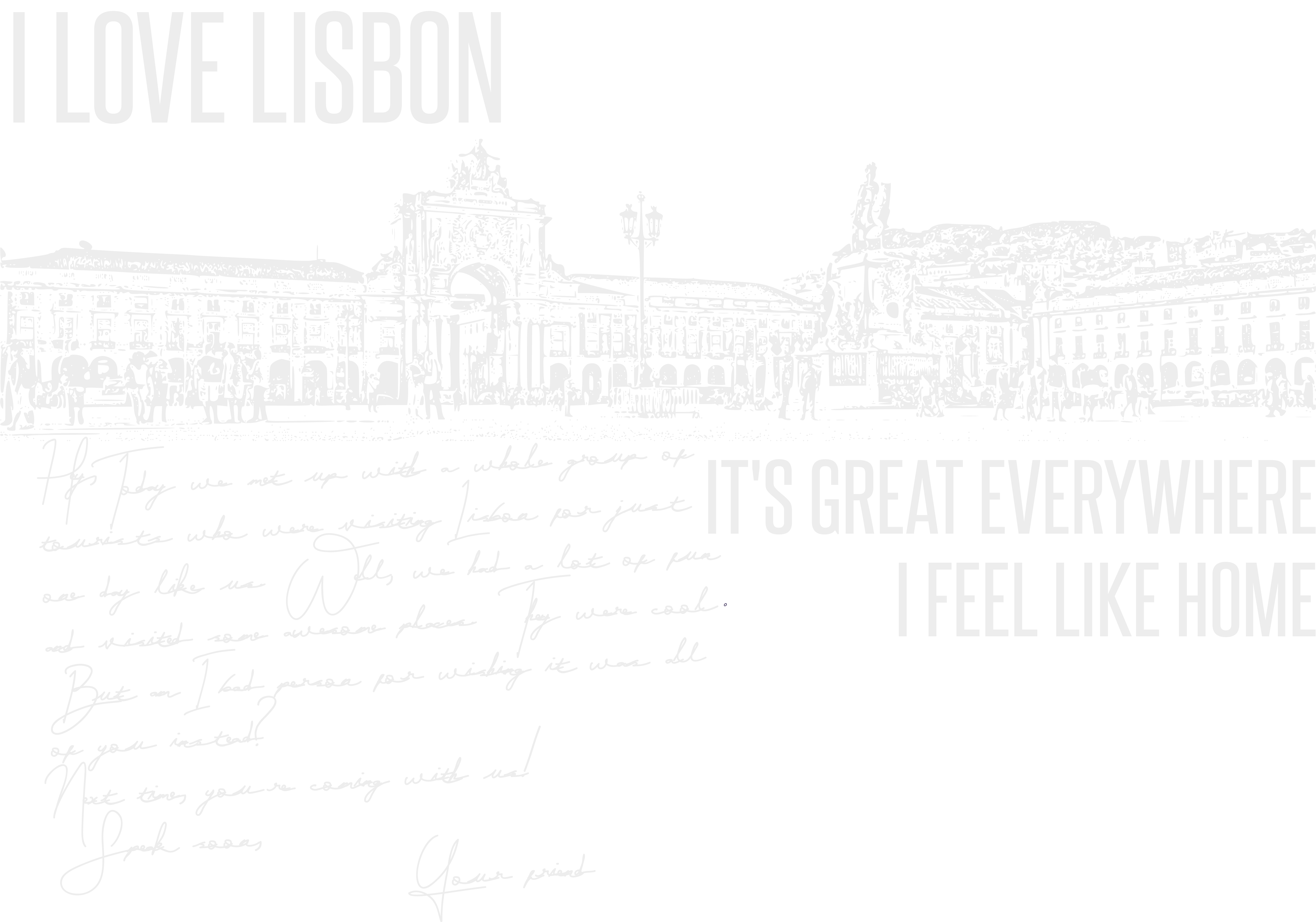 I love Lisbon white – sötét termékre